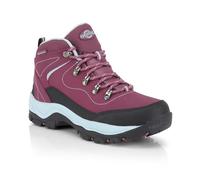 Northwest Territory Ladies Leather Lightweight Waterproof Walking Hiking Trekking Comfort Memory Foam Shoes Size 3 4 5 6 7 8 (Raspberry, Numeric_6)