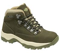 Northwest Territory LADIES PEAK LACE UP PREMIUM LEATHER UPPER WATERPROOF WALKING/HIKING TREKKING BOOT (Olive Nubuck, 8 UK, numeric_8)