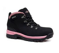Northwest Territory Ladies Trek Lace Up Leather Upper Water Proof Walking/Hiking/Outdoor Trekking Boot (Black Pink, 8 UK, numeric_8)