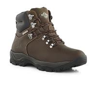 Northwest Territory Men's Creston Lace Up Full Grain Leather Waterproof Hiking/Walking/Outdoor Boot, Waxy Brown, 10 UK