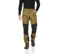 Northwest Territory Men's Ridgeline Walking Trousers, Water Repellent Trekking Pants with Zip Pockets and Adjustable Hem, Breathable Quick Dry Outdoor Workwear for Hiking and Camping Green/Black