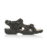 Northwest Territory Men's Windsor Leather Open Toe Casual Summer Sandals (BLACK, UK Footwear Size System, Adult, Men, Numeric, Medium, 8)