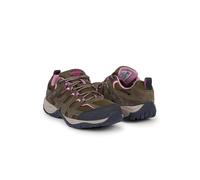 Northwest Territory Women's Eden Leather Waterproof Walking Shoes in Dark Olive | Size: 4 Northwest Territory Dark Olive 4