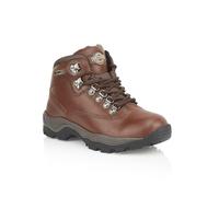 Northwest Territory Women's Peak Leather Waterproof Walking Hiking Trekking Boot, Brown, 8