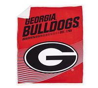 Northwest The Company NCAA Georgia Bulldogs Mink Sherpa Throw Blanket, 50" x 60", New School