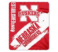 NORTHWEST The Company NCAA Nebraska Cornhuskers Fleece Throw Blanket, 50" x 60", Painted