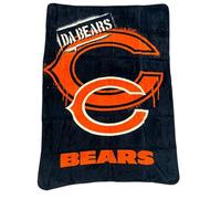NORTHWEST The Company NFL Double Sided Design Plush Raschel Thow Blanket, 60"x80" (Chicago Bears)