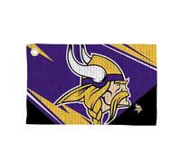 Northwest The Company Official NFL Microfiber Waffle Fabric Fan Golf Towel with Grommet, 16" x 25", Shred, Team Colors (Minnesota Vikings)
