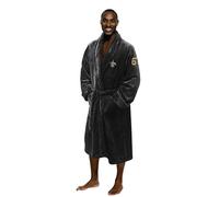Northwest The Company Official NFL New Orleans Saints Men's L/XL Silk Touch Bath Robe with Number, Black, 26" x 47", Black, L-X-L