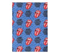 Northwest The Rolling Stones Psychedelic Check Throw Blanket, Oversized Rock and Roll Silk Touch Throw 50x70, Ultra-Soft Lightweight Fleece, Rock Band Music Decor