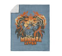 NORTHWEST Thundercats Mumm-Ra Lives Silk Touch Sherpa Throw Blanket - Fiery Villain Portrait, Ultra-Soft Fleece, Official Warner Bros. Evil Icon Collector's Blanket, 50 x 60 in