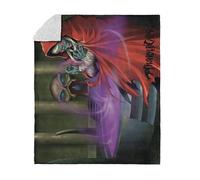 NORTHWEST Thundercats The Ever Living Silk Touch Sherpa Throw Blanket - Mumm-Ra Power Scene, Purple Mist Villain Art, Ultra-Soft Fleece, Official Warner Bros. Collector Throw, 50 x 60 in