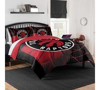 NORTHWEST Toronto Raptors Officially Licensed NBA Comforter Set - Full/Queen & Twin/Twin XL - Soft Bedding with Team Logo & Pillow Shams - Basketball Fan Bedroom Set, Full/Queen