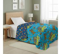 Northwest Warner Bros Scooby-Doo Super Snacky Quilted Throw Blanket, Mystery Machine Themed Design, 60x80 inches