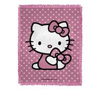 Northwest Woven Jacquard Throw Blanket, 46" x 60", Hello Kitty Perfect Polka Dots