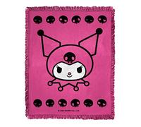 Northwest Woven Jacquard Throw Blanket, 46" x 60", Kuromi Sugar and Skulls