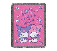 NORTHWEST Woven Tapestry Throw Blanket, 48" x 60", My Melody and Kuromi Opposites Attract