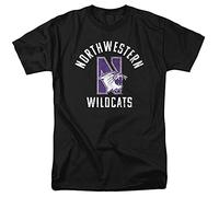 Northwestern University Official Unisex Adult T Shirt Collection, Wildcats Logo, S