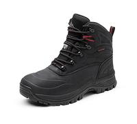 NORTIV 8 Men's Insulated Waterproof Construction Hiking Winter Snow Boots,Size 12,Black,A0014