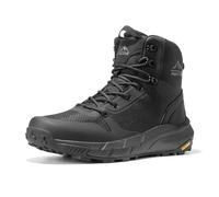 NORTIV 8 Men's Mid Military Tactical Boot Comfortable Lightweight Boots for Work All Day Side Zipper Motorcycle Combat Boots,Size 11W,Black,SNMT241M-W