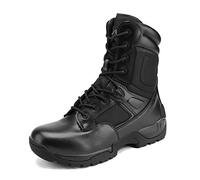 NORTIV 8 Men's Military Side Zipper Tactical Work Boots Hiking Motorcycle Combat Boots,Size 10,Black,RESPONSE