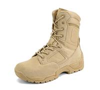 NORTIV 8 Men's Military Side Zipper Tactical Work Boots Hiking Motorcycle Combat Boots,Size 7.5,Sand,Response