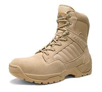 NORTIV 8 Men's Military Tactical Work Boots Leather Motorcycle Combat Boots,Size 9.5W,Sand,Desert-W