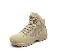 NORTIV 8 Mens Military Tactical Work Boots Side Zip,Size 12,Sand