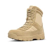 NORTIV 8 Men's Tactical Military Work Boots Side Zipper Outdoor Motorcycle Combat Boots 8 Inches 2.0 Trooper-pro,Size 12,Sand,Trooper-PRO