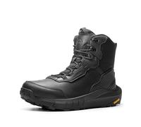 NORTIV 8 Men's Waterproof Tactical Work Winter Boots Cushion Sole Lightweight Leather Non-Slip Combat Boots with Arch Support for Military Motorcycle Hiking HydroRange,Size 6.5,Black,NMUMMT2502