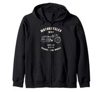 Norton-16H Classic Motorcycle WW2 Zip Hoodie