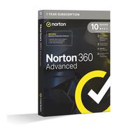 Norton 360 Advanced. Antivirus Software for 10 Devices. 1-year Subscri