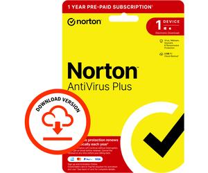 Norton 360 Antivirus Plus 2026 1 Device 1 Year Secure VPN Security UK EU Emailed