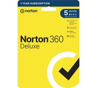Norton 360 Deluxe 1x 5 Device. 1 Year Retail Licence - 50GB Cloud Stor