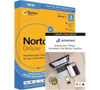 Norton 360 Deluxe | 3 Devices | 1 Year + Jottacloud Personal Unlimited | 3 Months