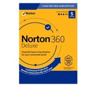 Norton 360 Deluxe | 5 Devices | 1 Year | VPN Included