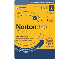 Norton 360 Deluxe, 50 GB Cloud Backup, 5 Devices, 1 Year, NO SUBSCRIPTION