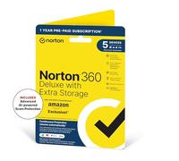 NORTON 360 DELUXE PLUS 100GB IN 1 USER 5 DEVICE 12MO AMAZON ENR DVDSLV