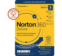 Norton 360 Deluxe 2023, Antivirus software for 5 Devices and 1-year subscription with automatic renewal, Includes Secure VPN and Password Manager, PC/Mac/iOS/Android, Activation Code by Post