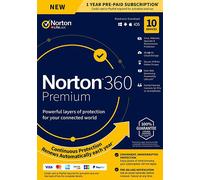 Norton 360 Premium 2023 10 Devices 1 Year with Automatic Renewal Includes Secure VPN Password Manager - PCs, Mac, Smartphones, Tablets by Post