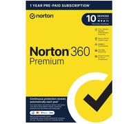 NORTON 360 Premium - 1 year (automatic renewal) for 10 devices