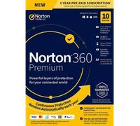 Norton 360 Premium 2026/2025 | 10 Installations | 1 Year | Includes 75 GB of Cloud Storage