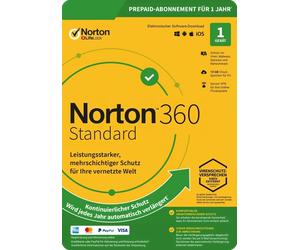 Norton 360 Standard, 10 GB cloud backup, 1 device 1 year