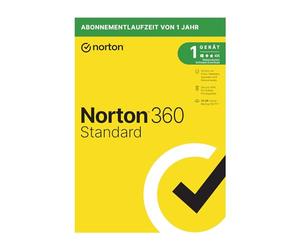 Norton 360 Standard 2022 | 1 Device | Antivirus | Unlimited Secure VPN & Password Manager | 1 Year | PC/Mac/Android/iOS | Activation Code in Original Packaging
