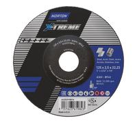 Norton A36V-125x2.5x22.23-T42 NOR-X-Treme life 125mm x 2.5mm 36 Grit Box of 25