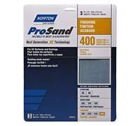 Norton Abrasives Sandpaper 400 Grit Sand Paper, Super Fine Sandpaper for Metal and Wood, Finishing Sand Paper, ProSand Sand Paper, pack of 3 sanding sheets
