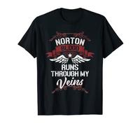 Norton Blood Runs Through My Veins - Last Name Family T-Shirt