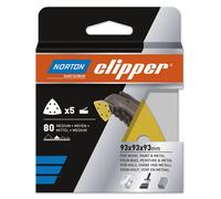Norton Clipper Delta P80 Sanding Disc 95 x 95 x 95mm (Pack of 5)