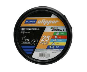 Norton Clipper Multi-Material Cutting Discs 115 X 22.23mm Tub Of 25 Cli849154