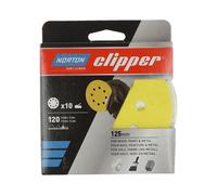 Norton Clipper P120 Sanding Disc 125mm (Pack of 10)